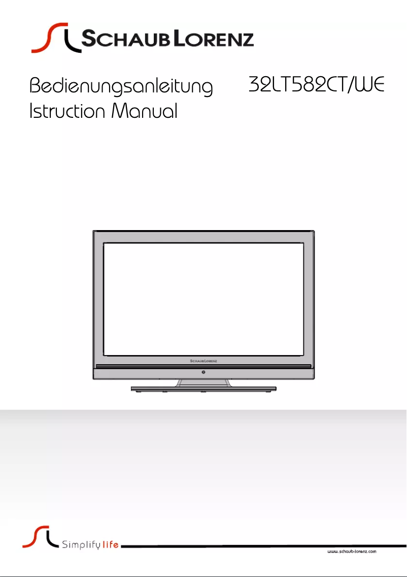 Image de la première page du manuel de l'appareil 32LT582CT/WE