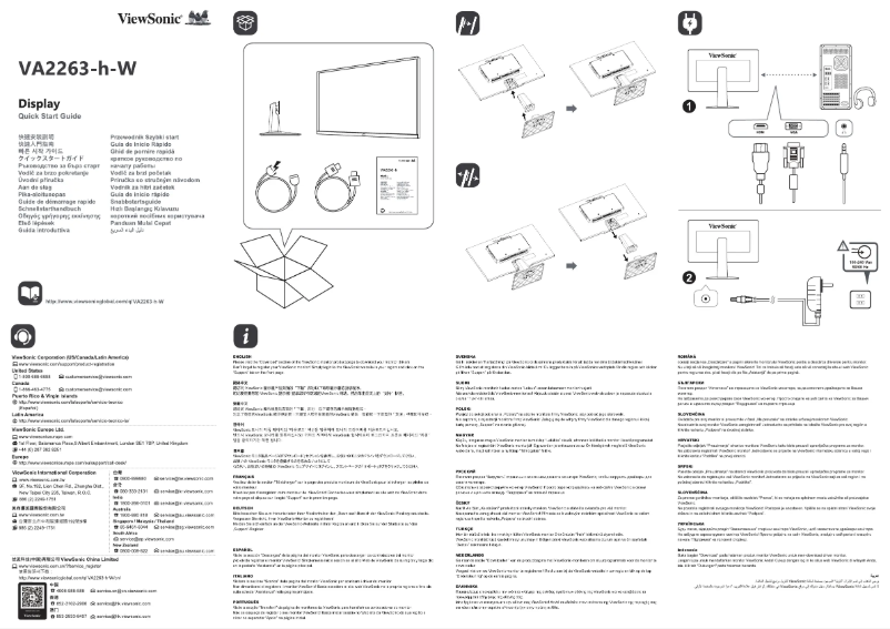 Page 1 de la notice Manuel utilisateur Viewsonic VA2263-h