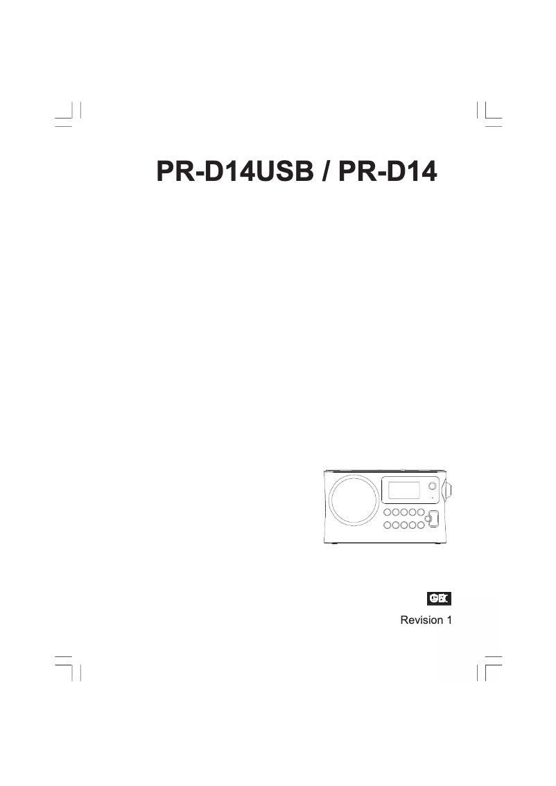 Page 1 de la notice Manuel utilisateur Sangean PR-D14