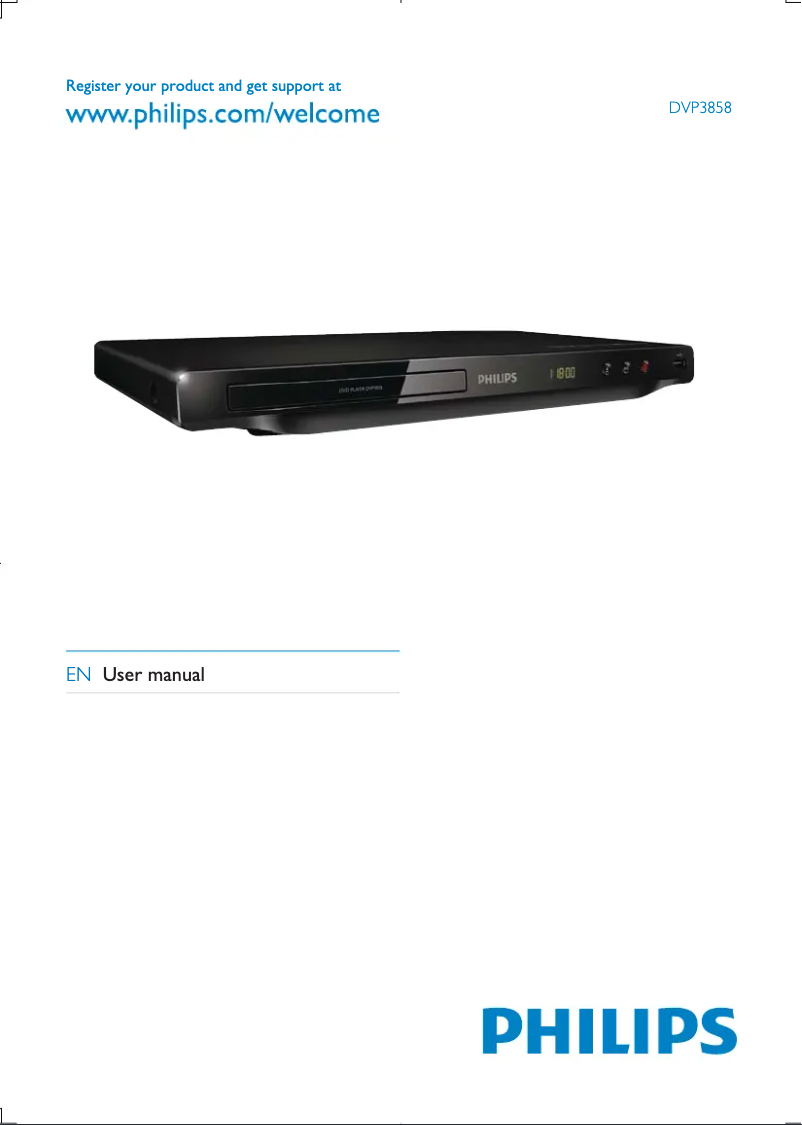 Page 1 de la notice Manuel utilisateur Philips DVP3858X