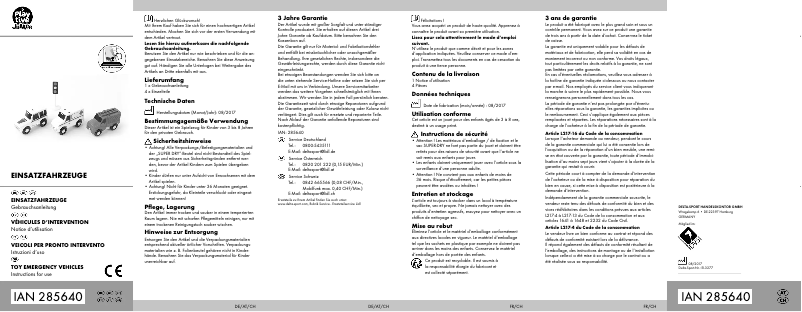 Imagen de la primera página del manual del dispositivo IAN 285640