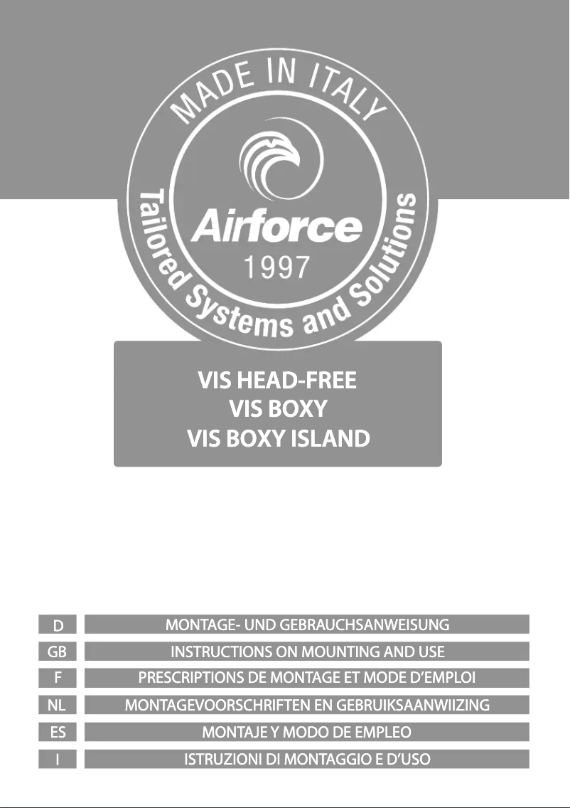 Page 1 de la notice Manuel utilisateur Airforce Vis Boxy Island