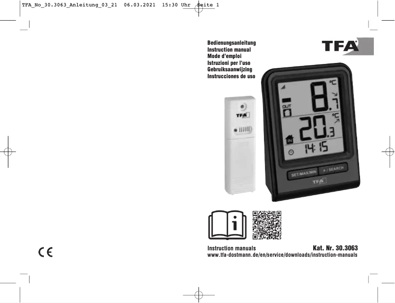 Page 1 de la notice Manuel utilisateur TFA Prisma 30.3063.01