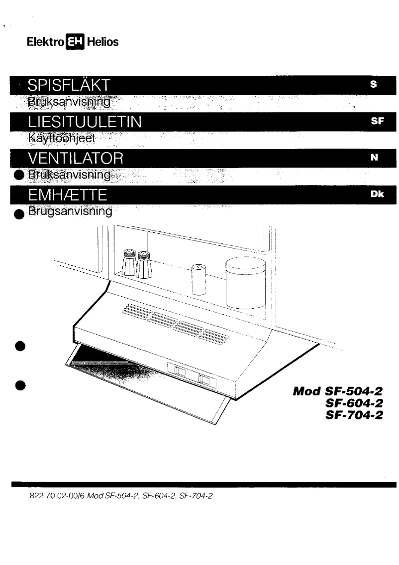Page 1 de la notice Manuel utilisateur Elektro Helios SF504-2