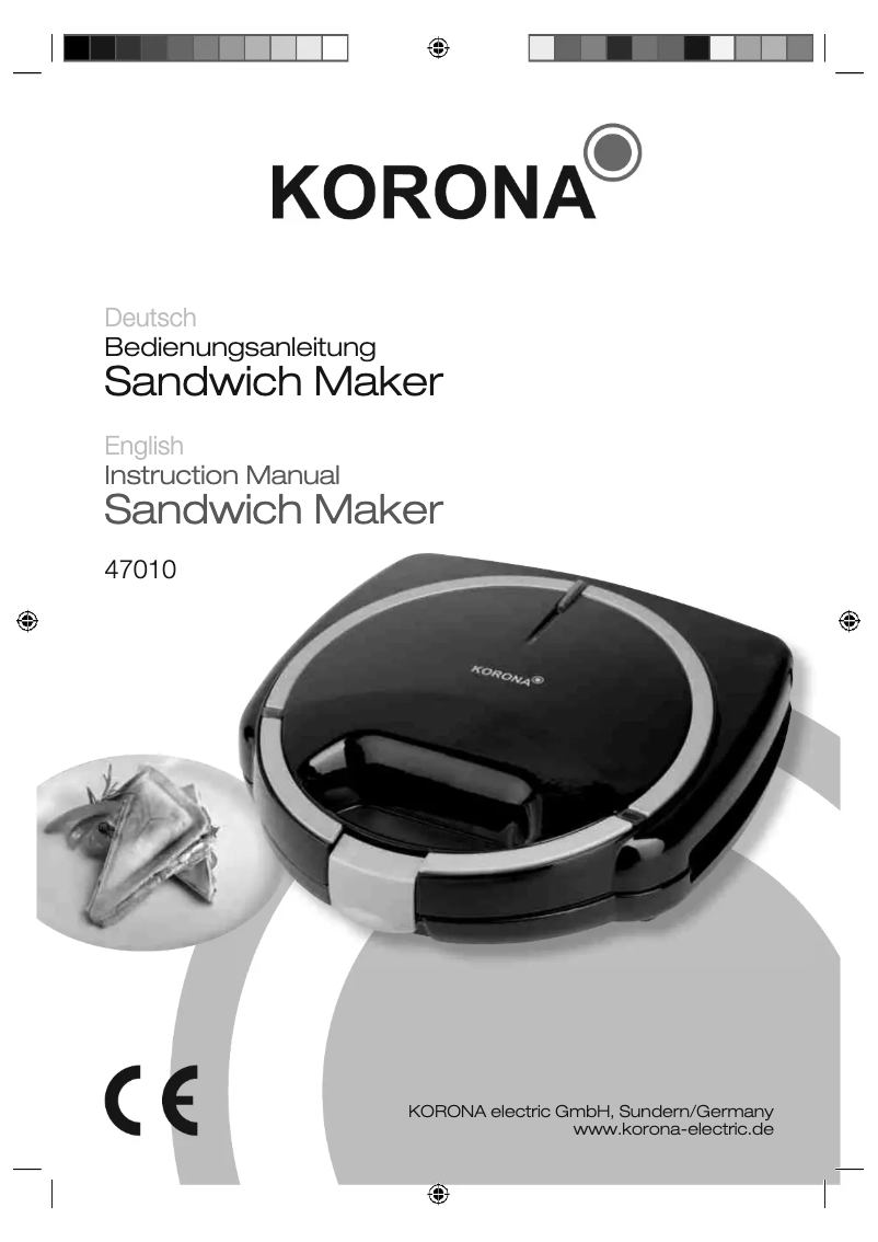 Page n°1 - Manuel utilisateur Korona 47010