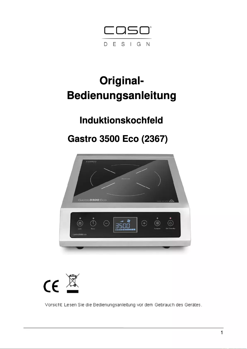 Image de la première page du manuel de l'appareil Gastro 3500 Eco