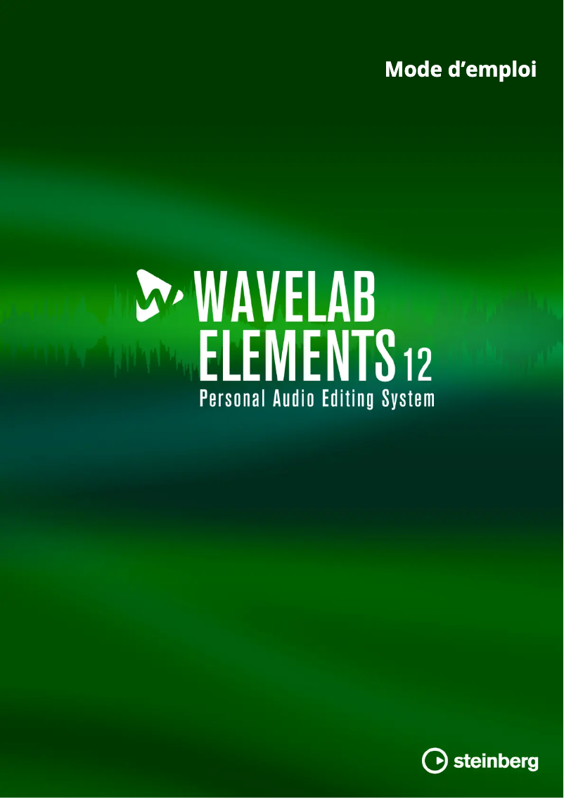 Page n°1 - Manuel utilisateur Steinberg WaveLab Elements 12