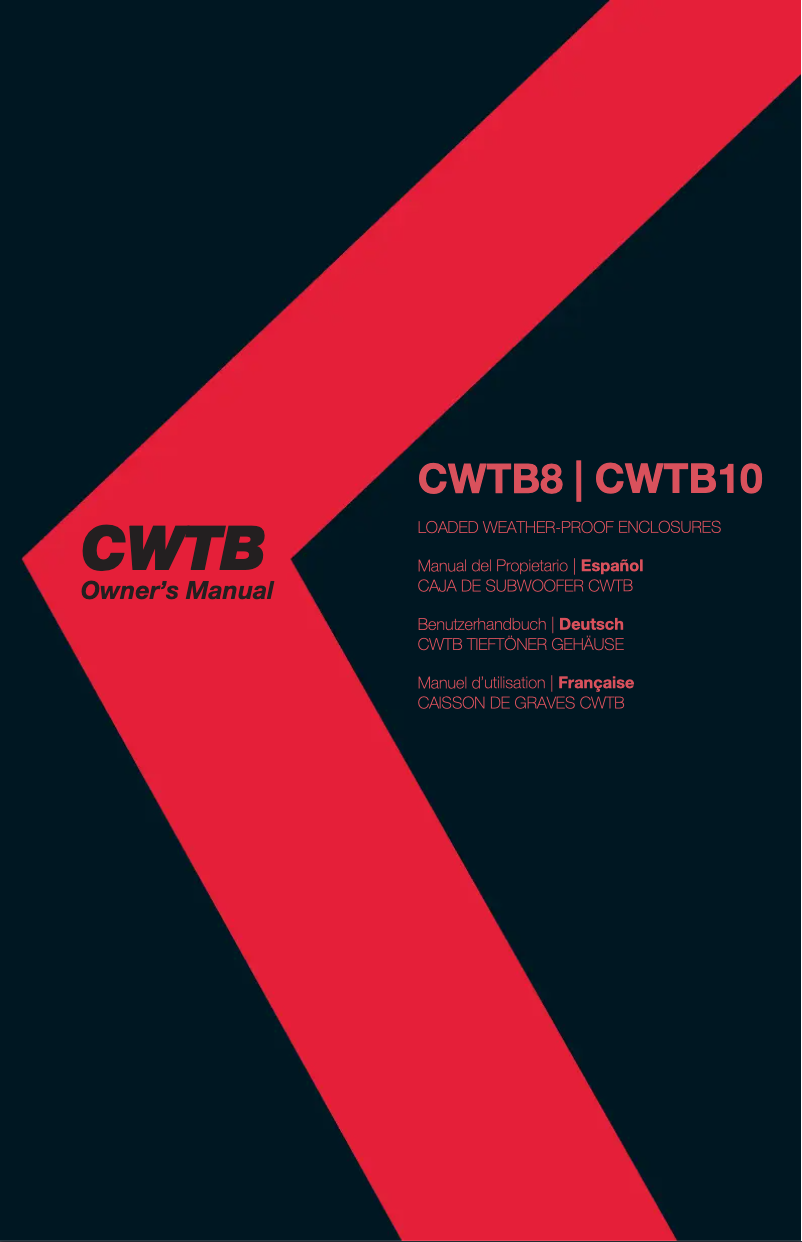 Page 1 de la notice Manuel utilisateur Kicker CWTB82/84