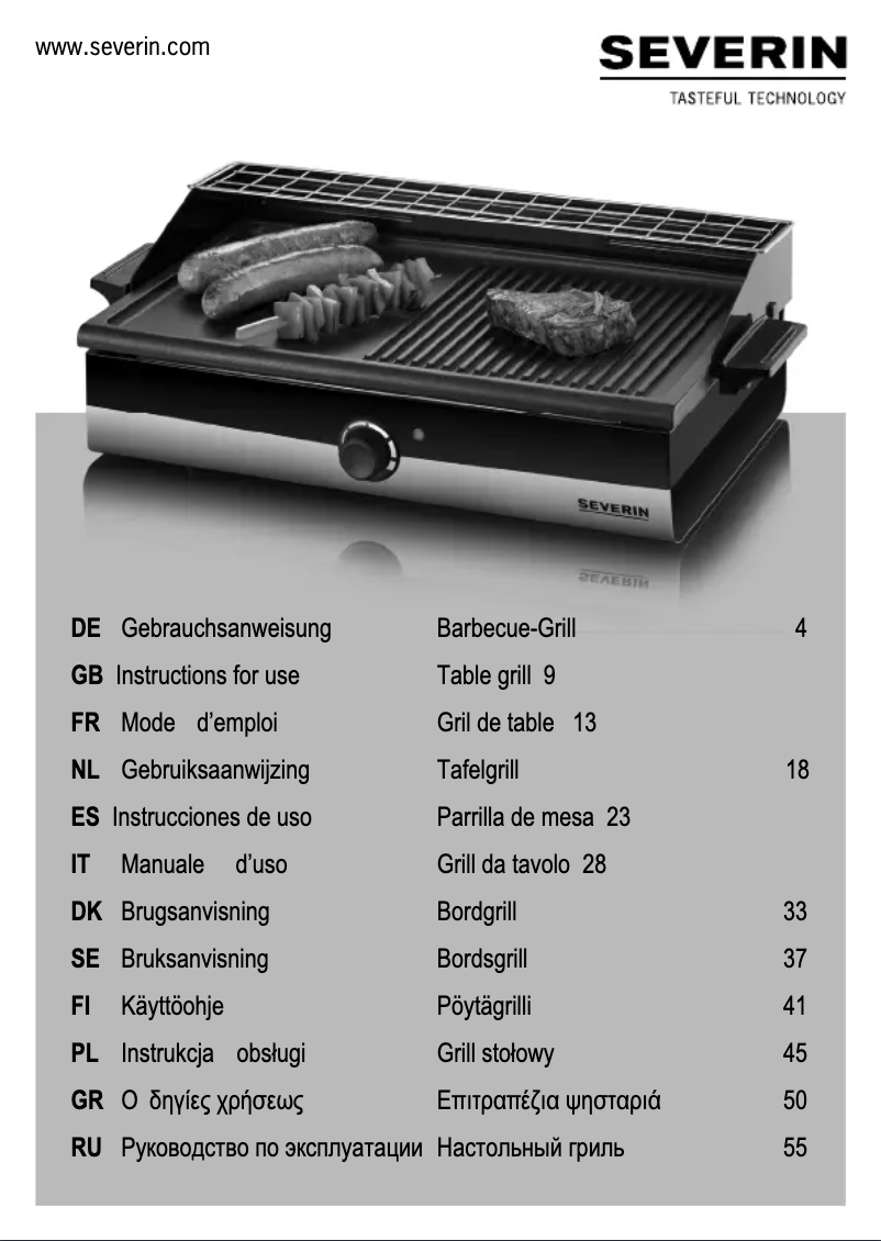 Página 1 del manual Manual de usuario Severin PG 2367