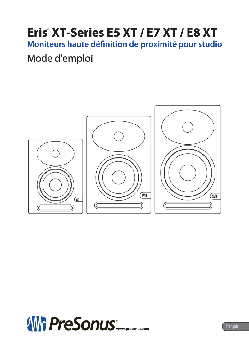 Page n°1 - Manuel utilisateur PreSonus Eris E8 XT
