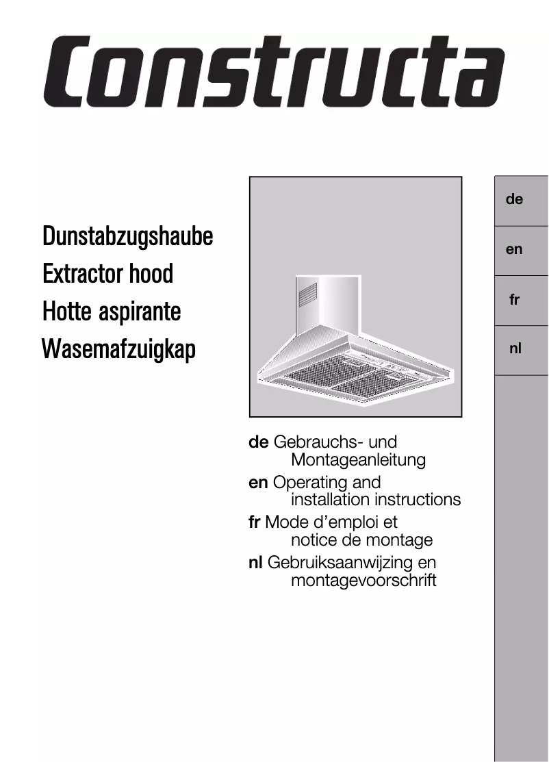 Page n°1 - Manuel utilisateur Constructa CD619050