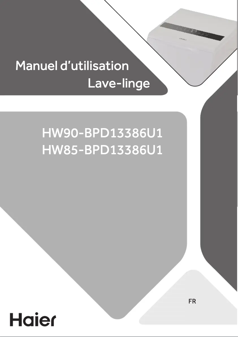 Page 1 de la notice Manuel utilisateur Haier HW90-BPD13386U1