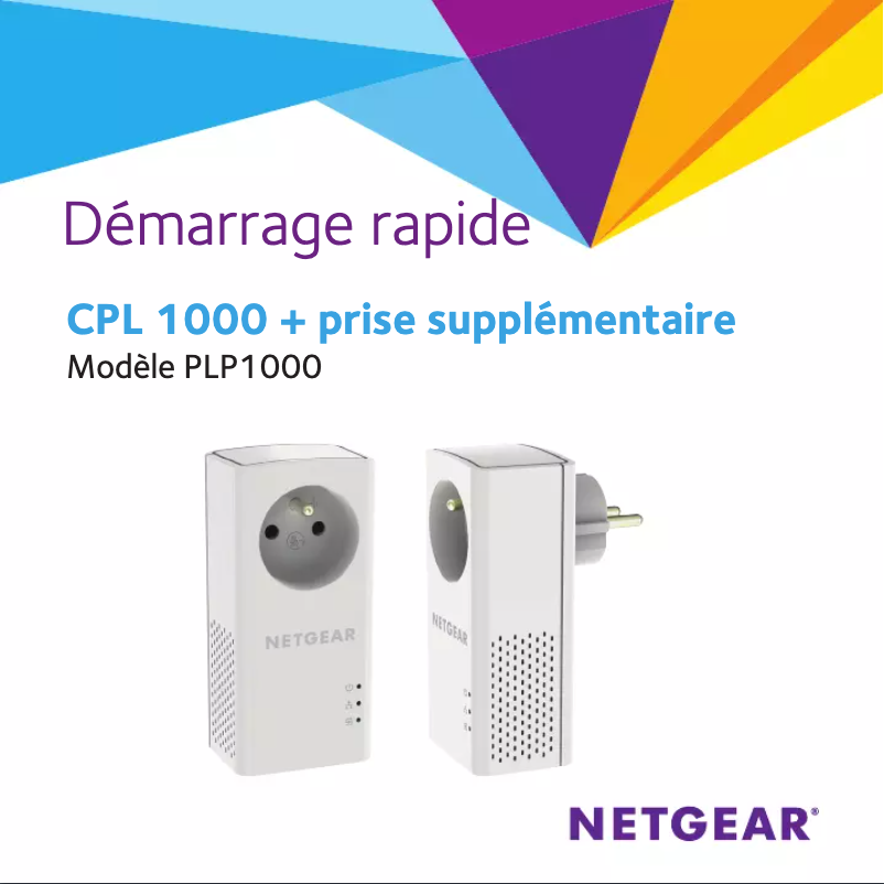 Page n°1 - Guide d'installation Netgear PLP1000