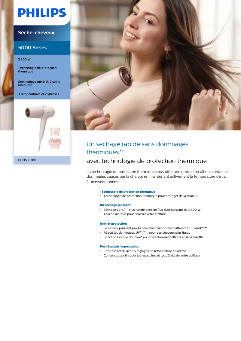 Page n°1 - Manuel utilisateur Philips BHD530