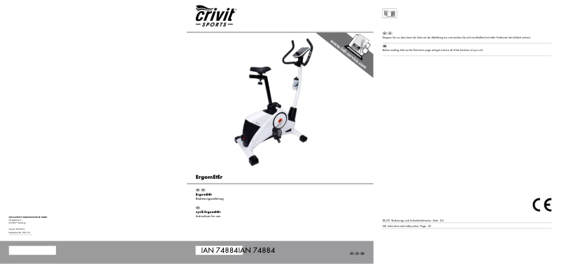 Image de la première page du manuel de l'appareil IAN 74884