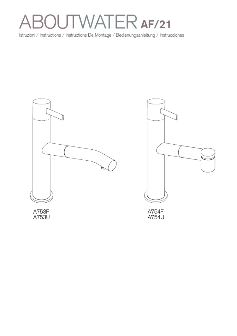 Página 1 del manual Guía de instalación AboutWater A753F