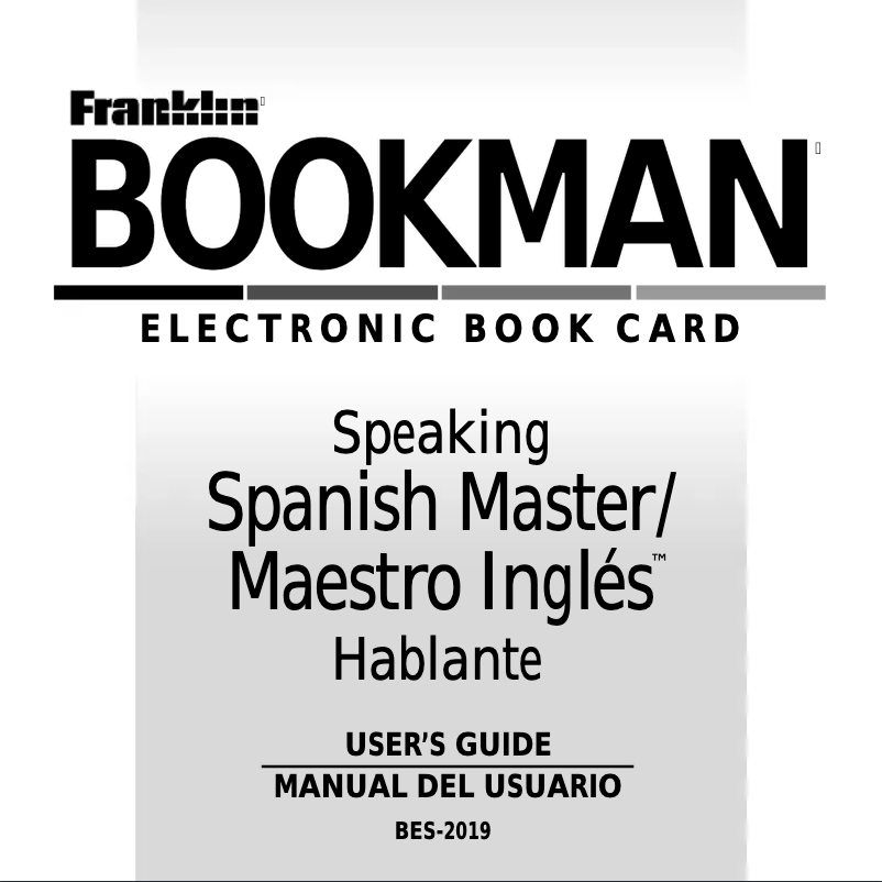 Page n°1 - Manuel utilisateur Franklin BES-2019