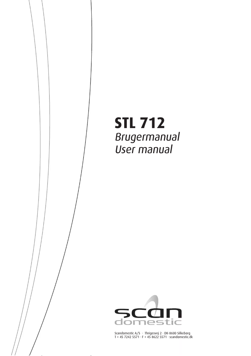 Page n°1 - Manuel utilisateur Scandomestic STL 712