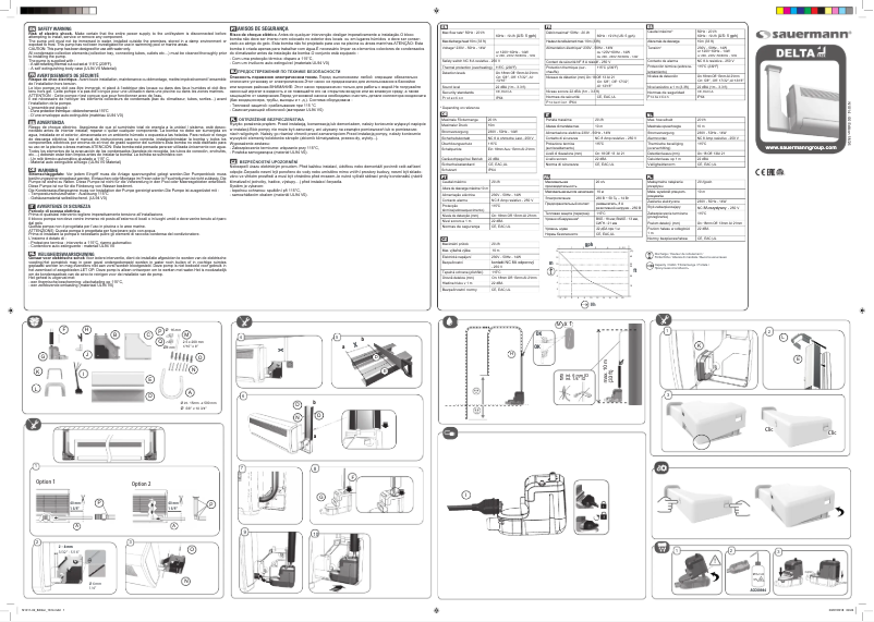 Page 1 de la notice Manuel utilisateur Sauermann Delta