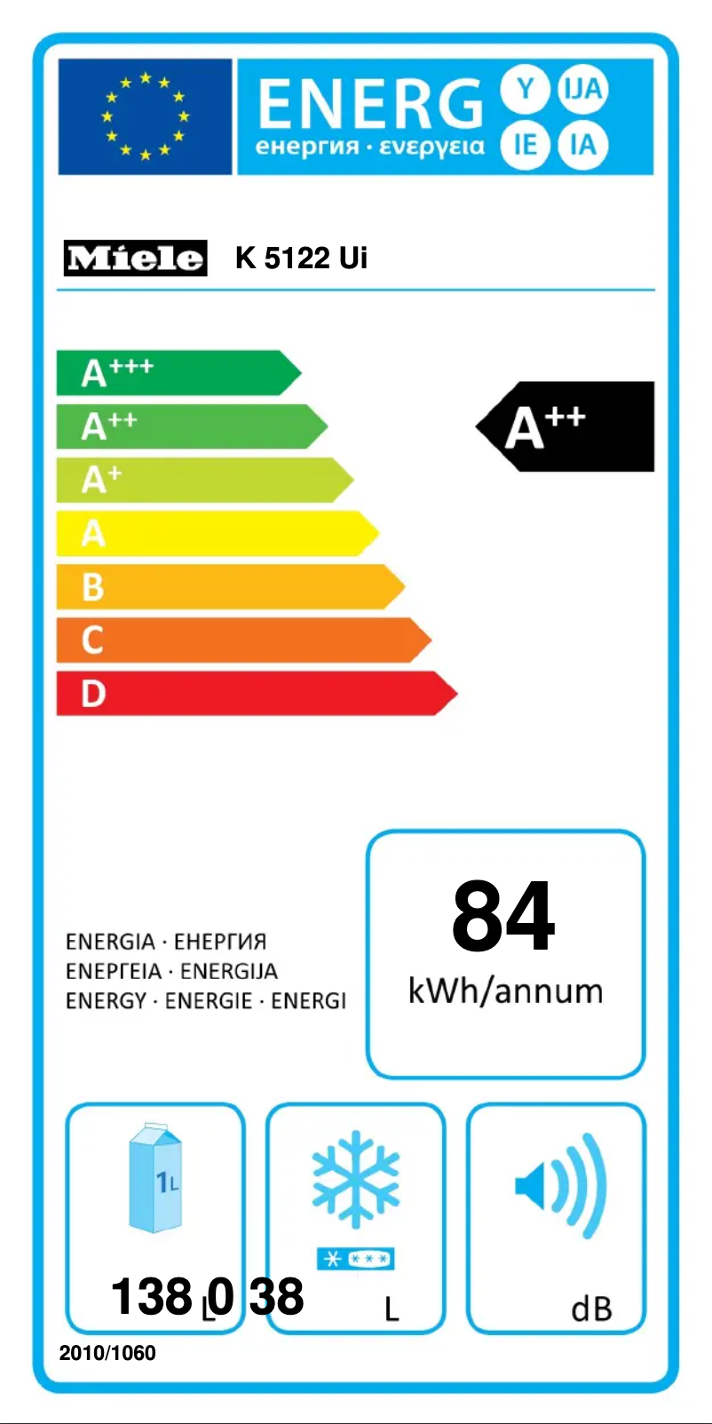 Page 1 de la notice Manuel utilisateur Miele K 5122 UI