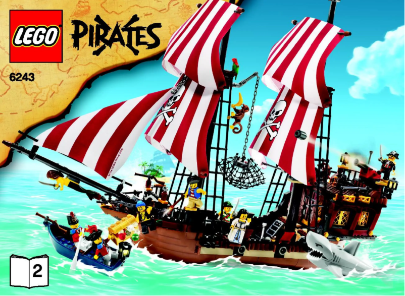 Page n°1 - Manuel utilisateur Lego Pirates 6243