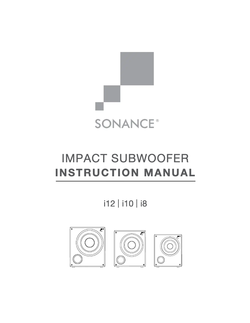 Page n°1 - Guide d'installation Sonance Impact i10