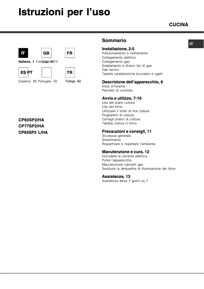 Image de la première page du manuel de l'appareil CP77SP2