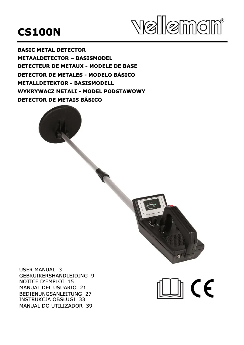 Page 1 de la notice Manuel utilisateur Velleman CS100N