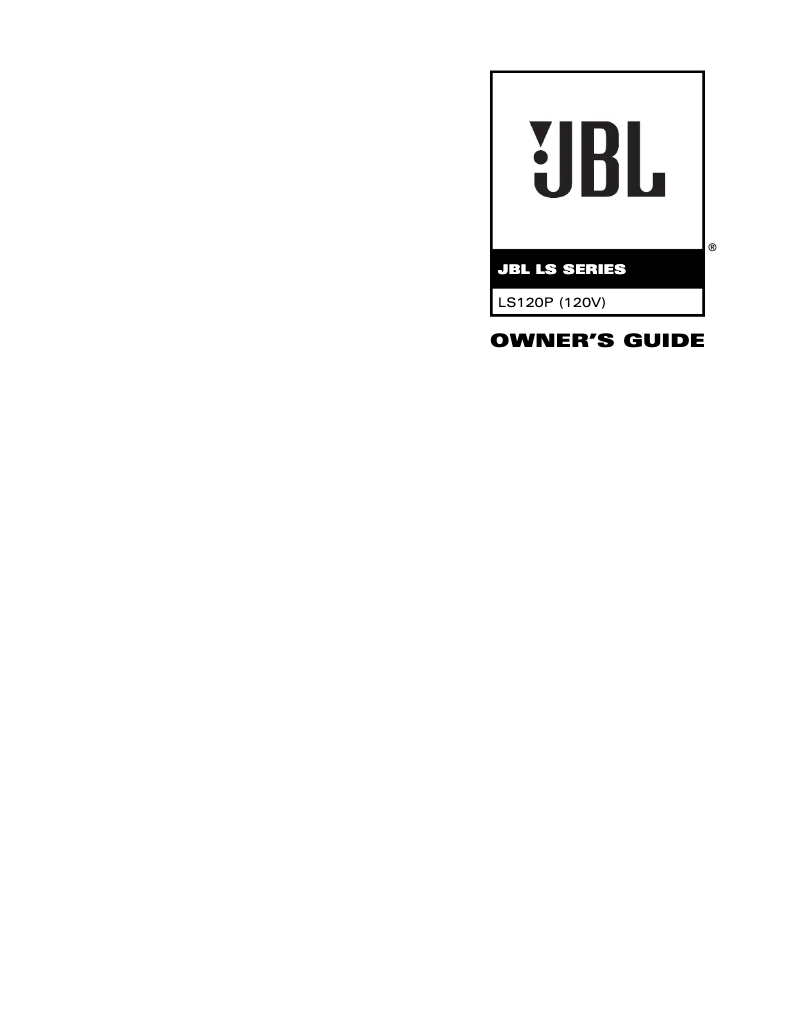 Image de la première page du manuel de l'appareil LS120P