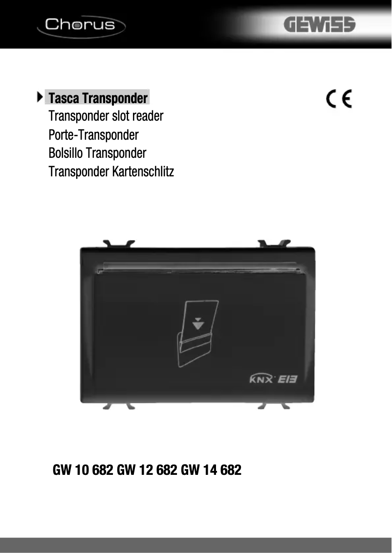 Page 1 de la notice Manuel utilisateur Gewiss GW14682