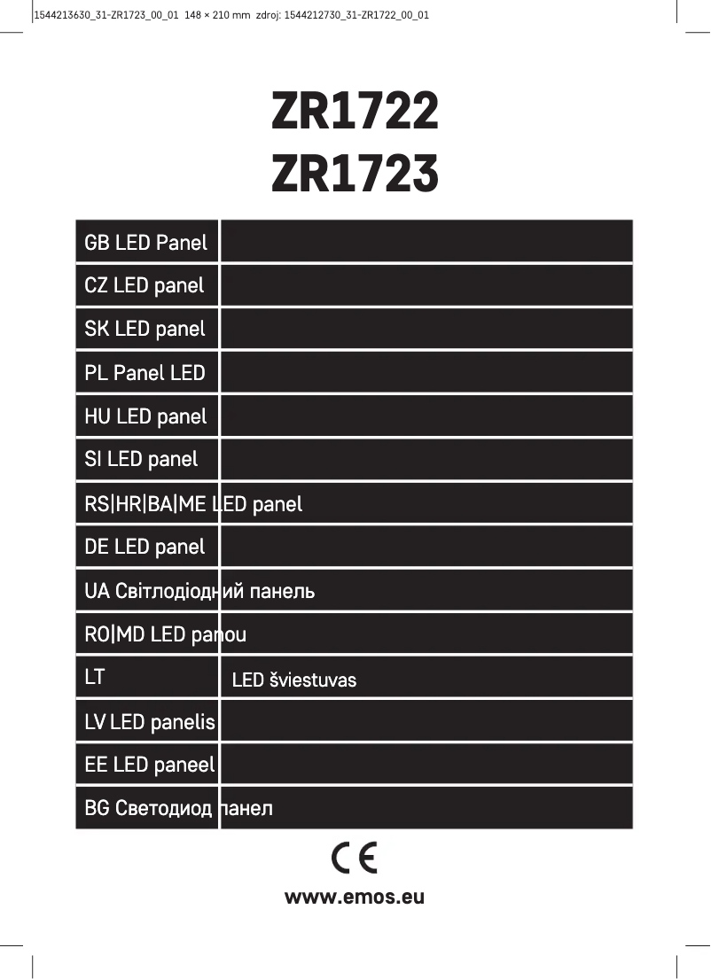 Page n°1 - Manuel utilisateur Emos ZR1723