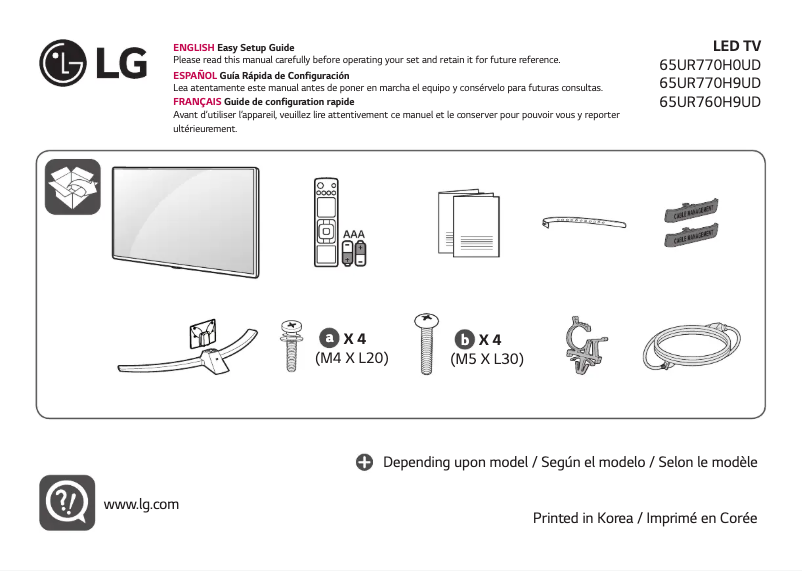 Page 1 of the manual User Manual LG 65UR770H9UD