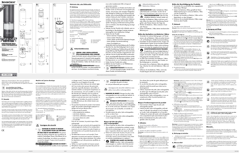 Page 1 de la notice Manuel utilisateur SilverCrest IAN 288367