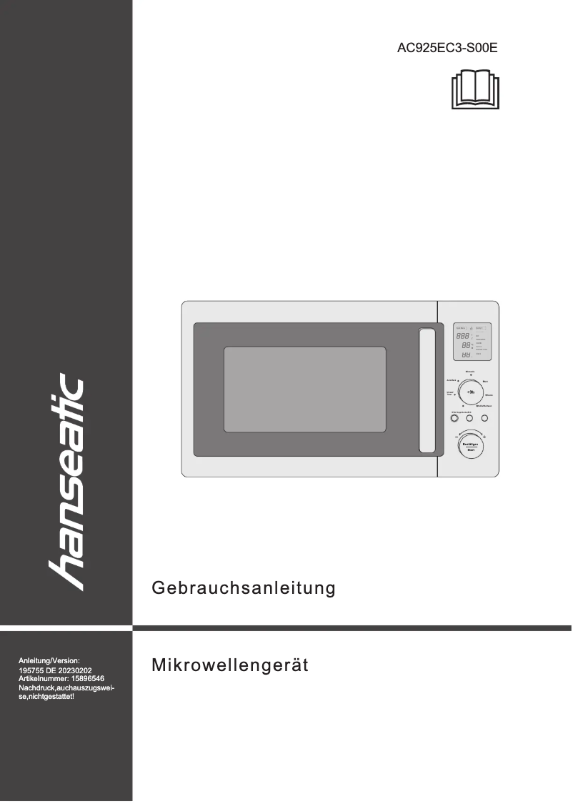 Page 1 de la notice Manuel utilisateur Hanseatic AC925EC3-S00E