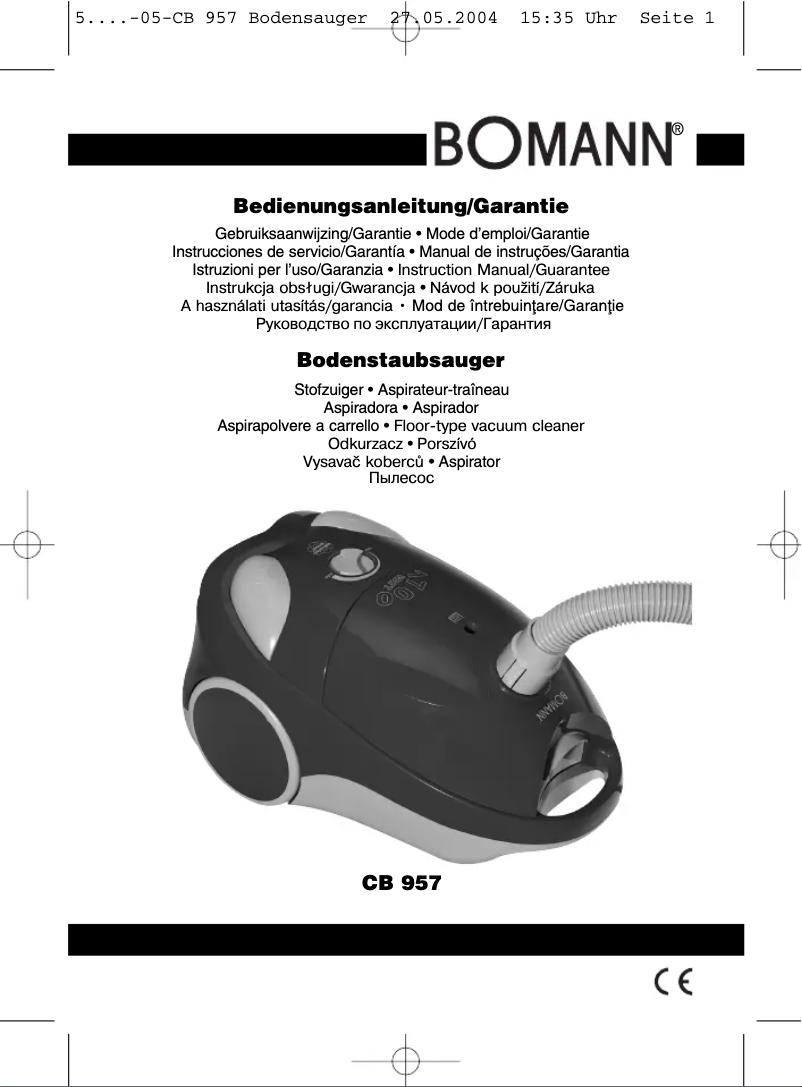 Page n°1 - Manuel utilisateur Bomann CB 957