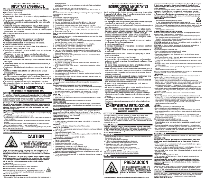 Page n°1 - Mode d'emploi Black & Decker TO3250XSB