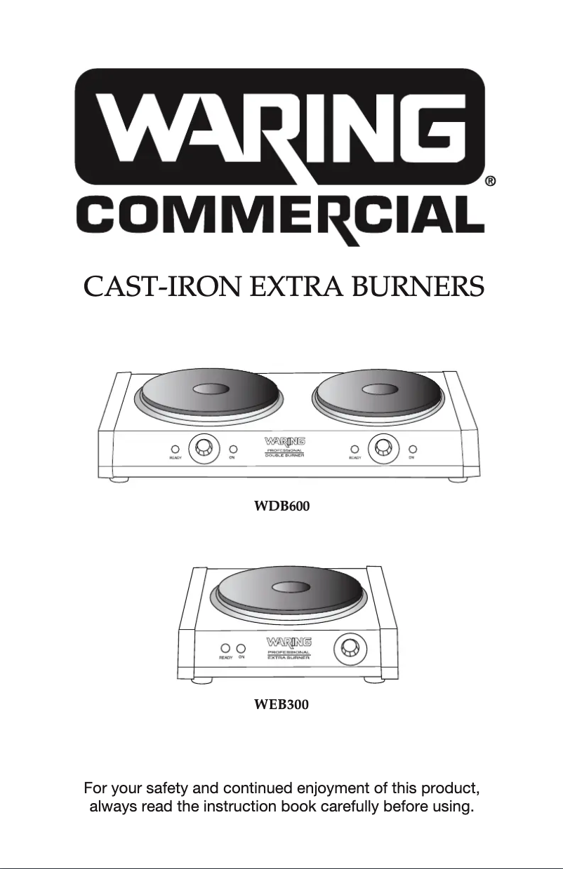 Page 1 de la notice Manuel utilisateur Waring Commercial WEB300