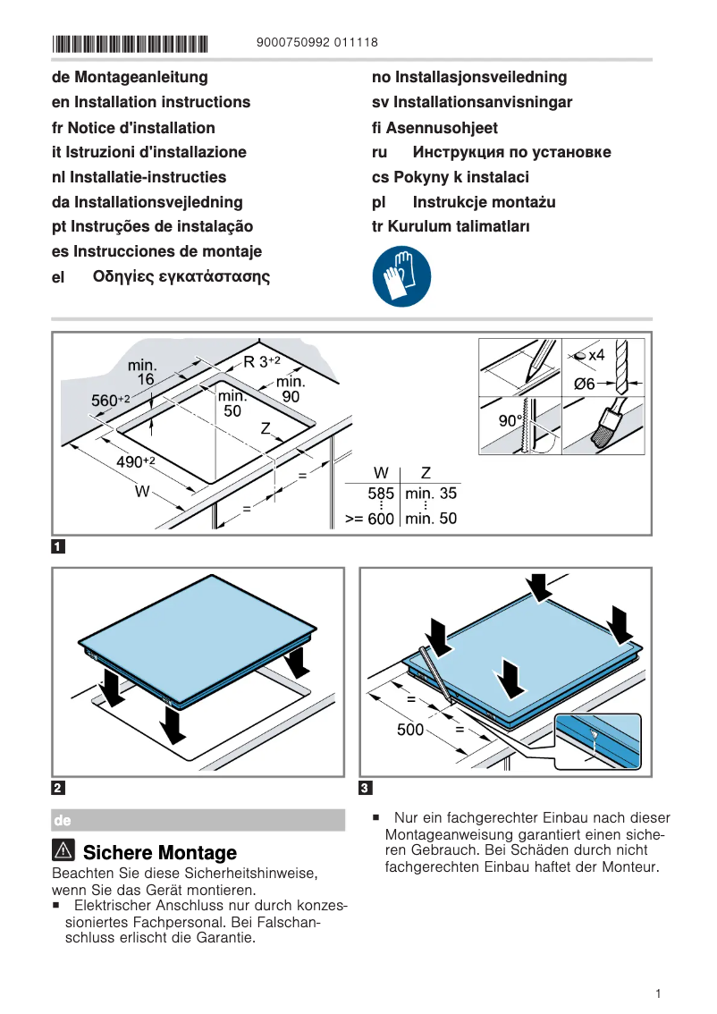 Page 1 de la notice Manuel utilisateur Balay 3EB765XQ
