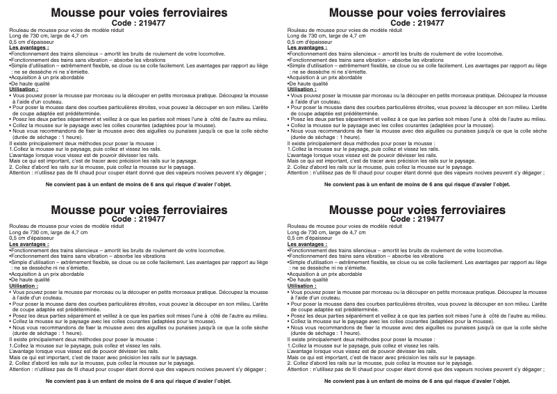 Page n°1 - Manuel utilisateur Woodland Scenics WST1474