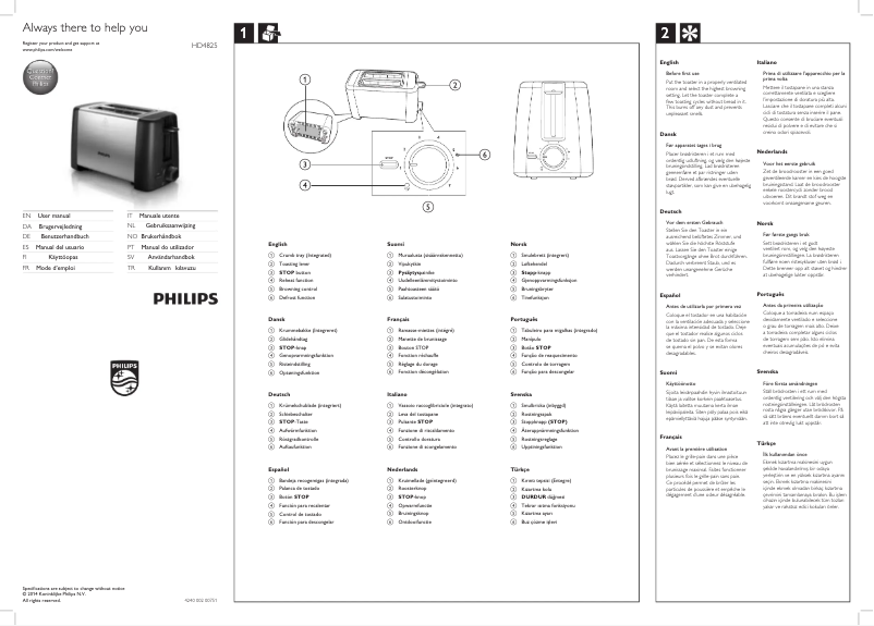 Page n°1 - Manuel utilisateur Philips Daily Collection HD4825