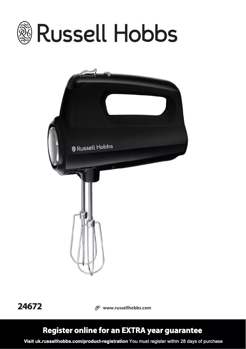 Page 1 de la notice Manuel utilisateur Russell Hobbs 24672