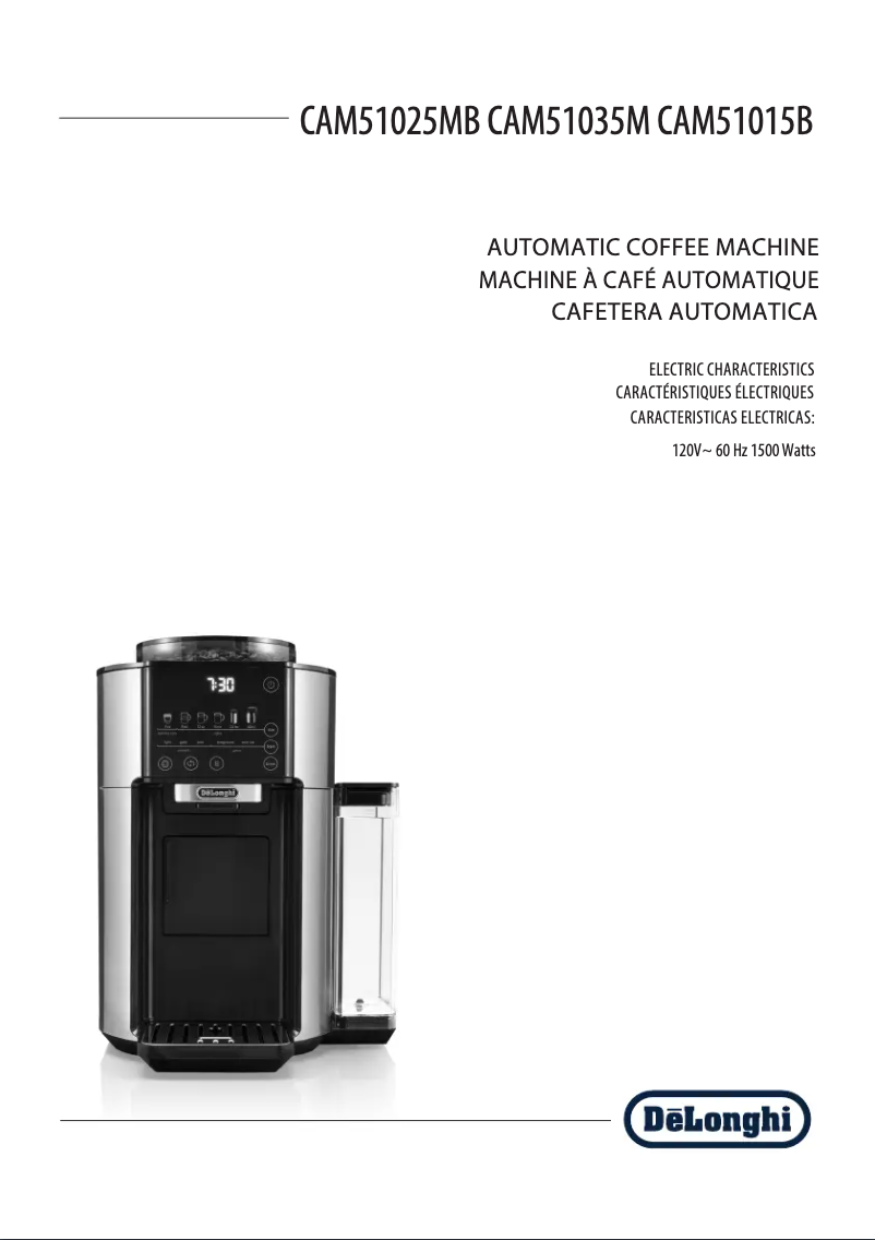 Page 1 de la notice Manuel utilisateur DeLonghi TrueBrew CAM51015B