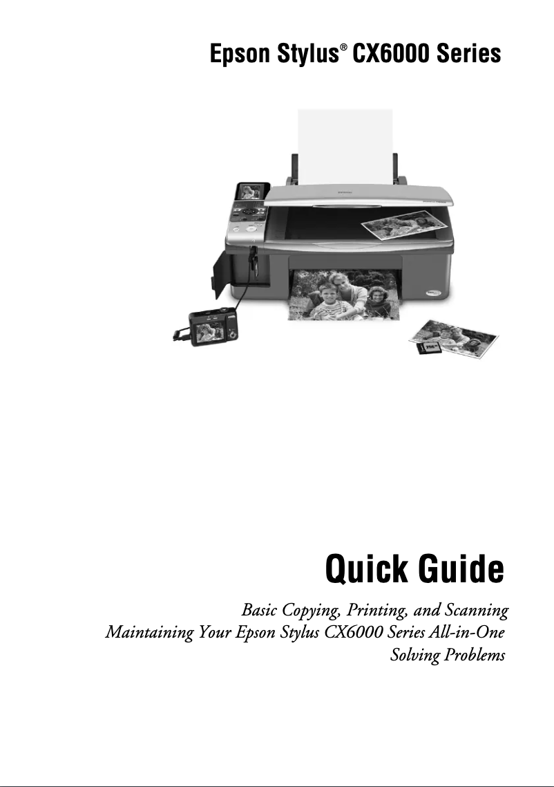 Image de la première page du manuel de l'appareil Stylus CX6000