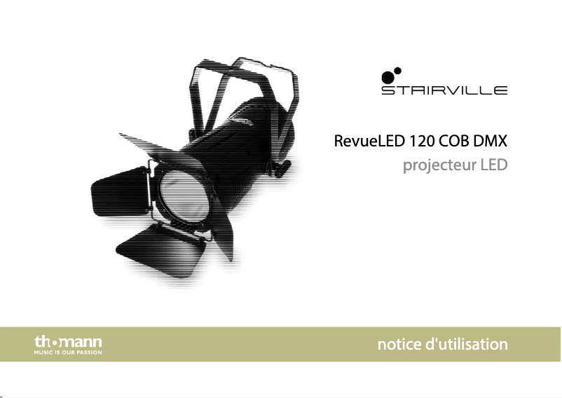 Image de la première page du manuel de l'appareil RevueLED 120 COB DMX