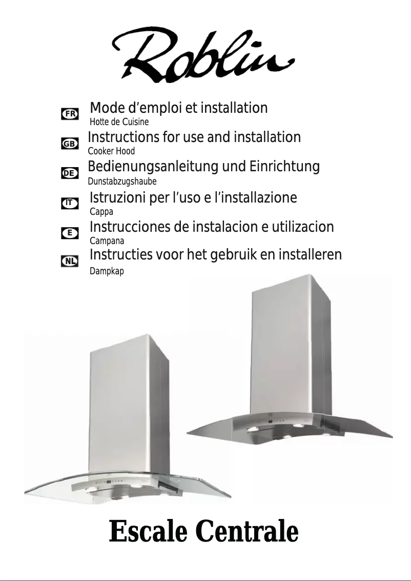 Página 1 del manual Manual de usuario Roblin Escale Glass 900