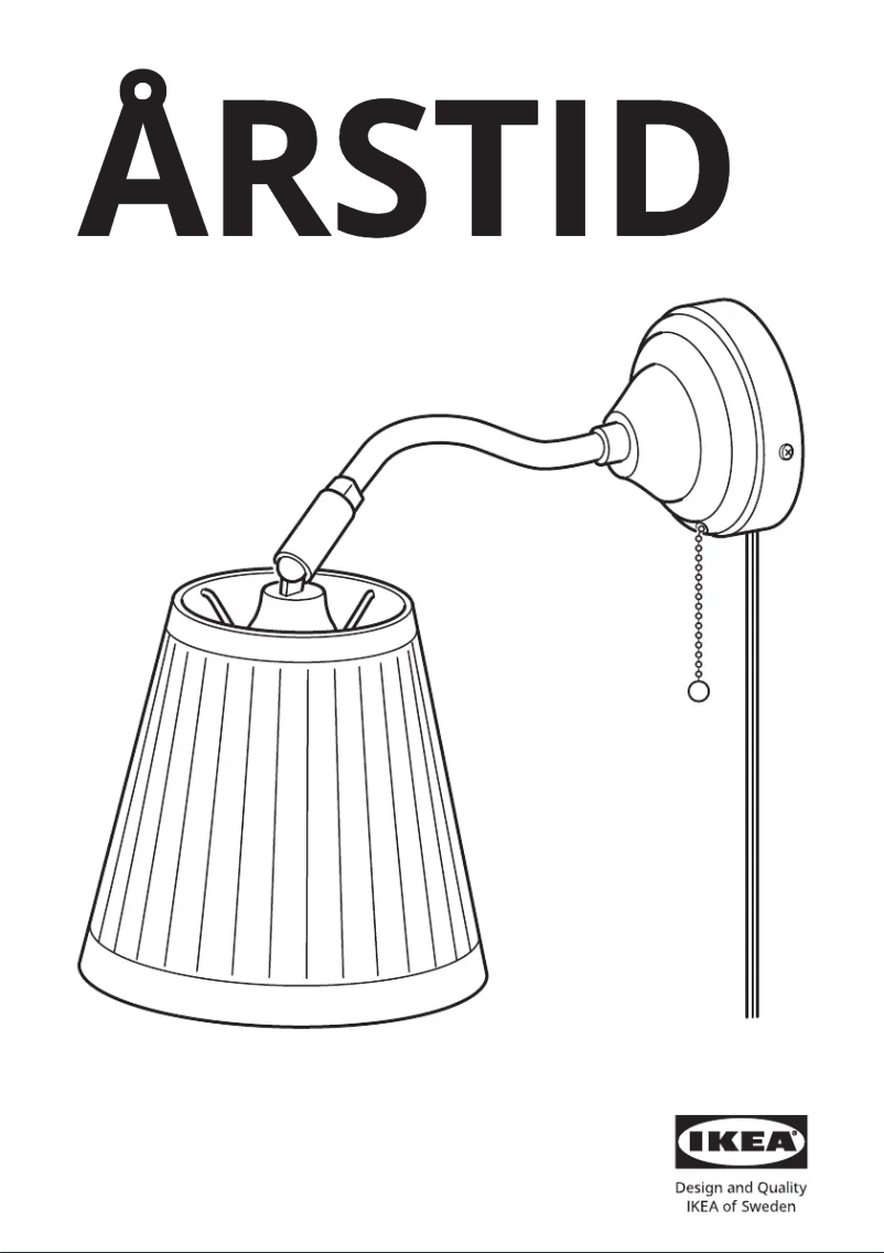 Page 1 de la notice Manuel utilisateur Ikea ÅRSTID 703.252.27