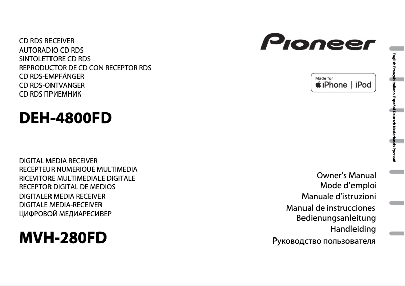 Page n°1 - Manuel utilisateur Pioneer DEH-4800FD