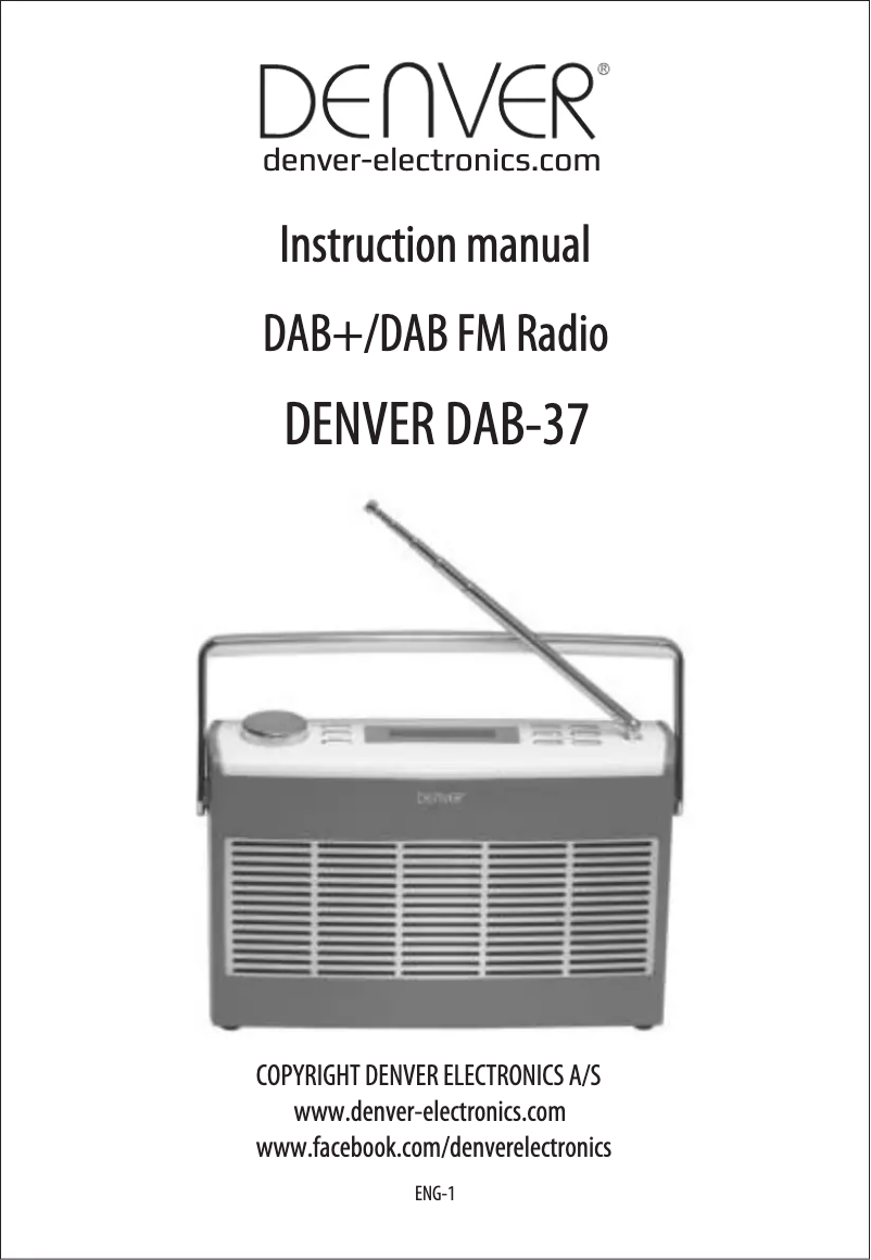 Imagen de la primera página del manual del dispositivo DAB-37