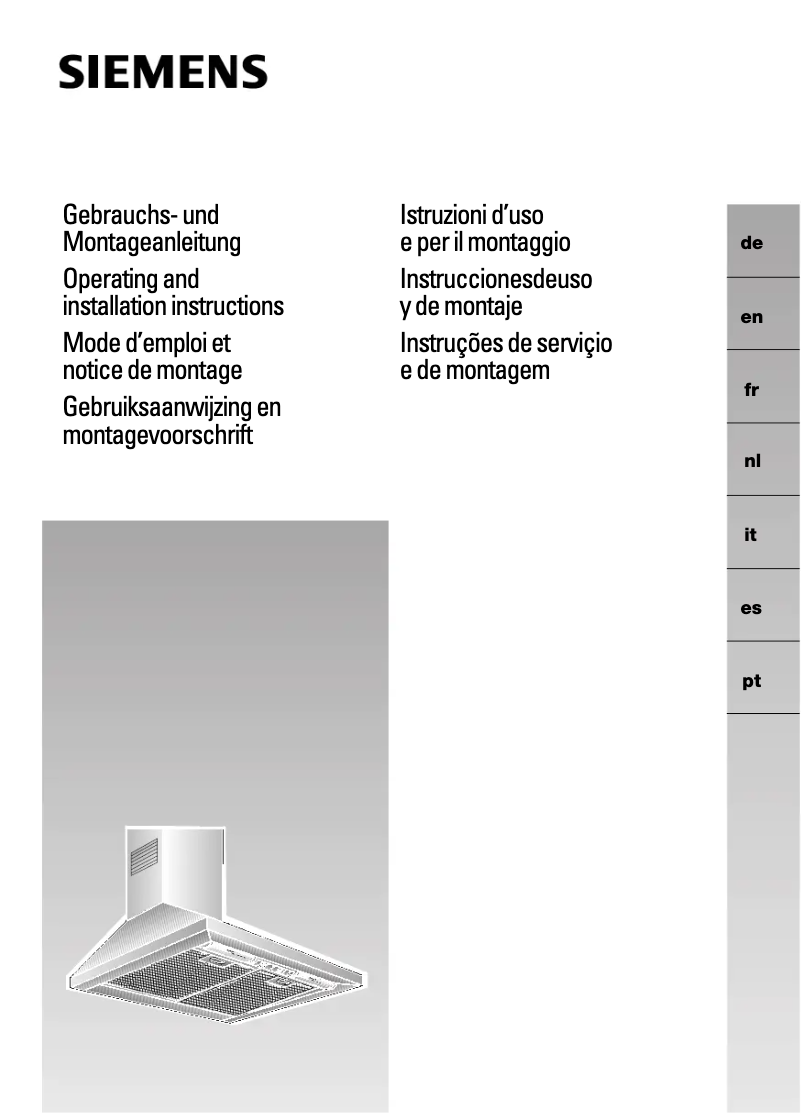 Page n°1 - Manuel utilisateur Siemens LC757WA20