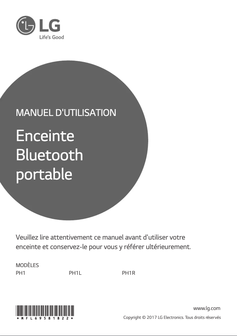 Imagen de la primera página del manual del dispositivo PH1